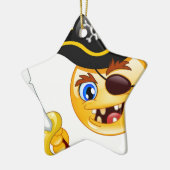 Pirat Emoji Keramikornament (Links)