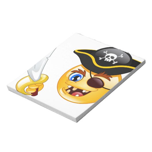 Pirat Emoji Notizblock (Rotiert)
