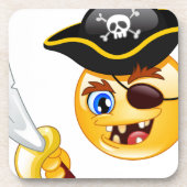 Pirat Emoji Untersetzer (Vorderseite)