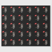 Pirat Funny Pirate Rat Pun Dark BG Geschenkpapier (Flach)