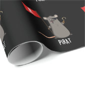 Pirat Funny Pirate Rat Pun Dark BG Geschenkpapier (Rolleneckpunkt)