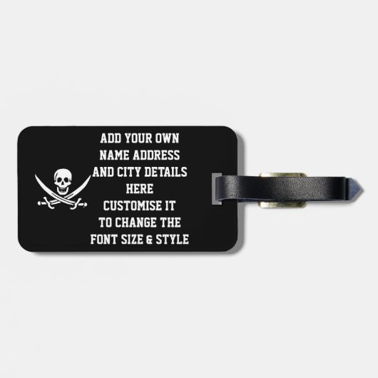 Pirat Gepäckanhänger (Rückseite horizontal)