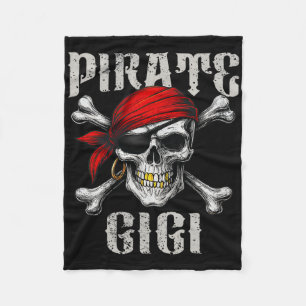Pirat Gigi Jolly Roger Flagge und Totenkopf Fleecedecke