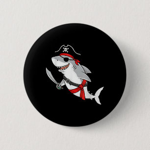 Pirat Hai Kleinkind Junge Lustige Kinder Halloween Button