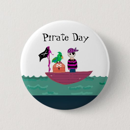 Pirat Jungen Button (Vorderseite)