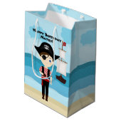 Pirat Jungen Mittlere Geschenktüte (Rückseite Schrägansicht)