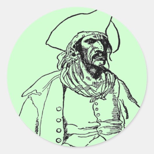 Pirat Kapitän Aufkleber (Vorderseite)