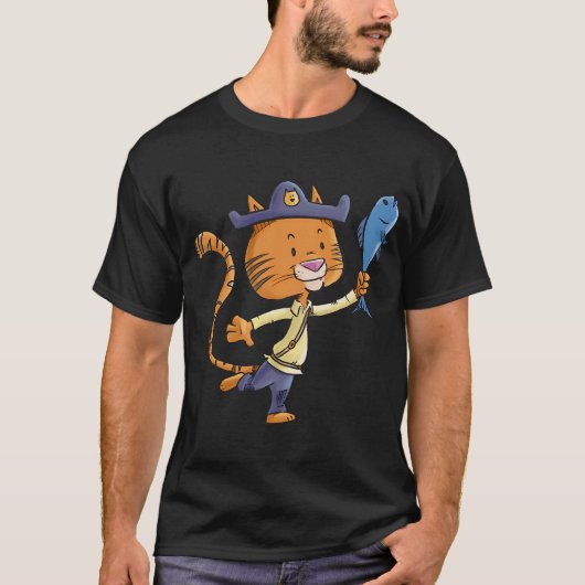 Pirat Katze T-Shirt (Vorderseite)