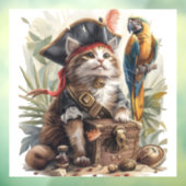 Pirat Katzen Schatz Fensteraufkleber (Blatt 3)