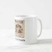 Pirat Katzen Steckbrief Gesucht Kaffeetasse (VorderseiteRechts)