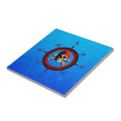 Pirat-Kompassrose Fliese (Seite)