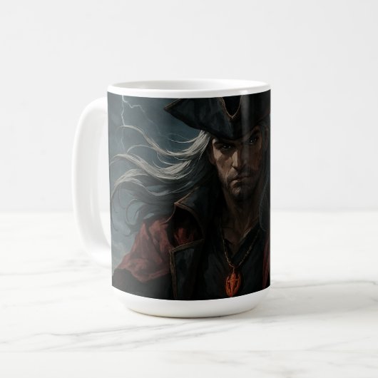Pirat König Tasse – Dark Fantasy Anime Kaffeetasse (Vorderseite Links)