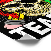 Pirat Lehrer lustiger Totenkopf  Poster (Ecke)