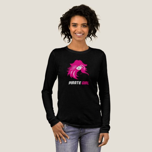 Pirat Mädchen Baddie Ästhetik Tri-Blend Shirt (Volle Vorderseite)