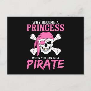 Pirat Mädchen Piratin Geschenk Mädchen Postkarte