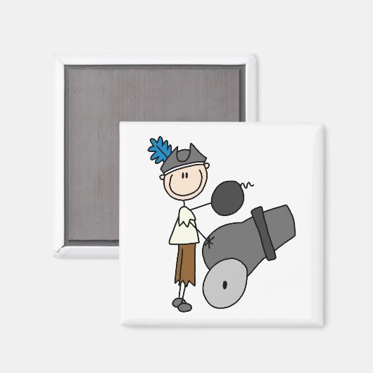 Pirat mit Cannon Magnet (Vorderseite/Rückseite)