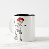 Pirat mit der Schatz-Tasse Zweifarbige Tasse (Vorderseite Links)