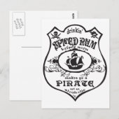 Pirat mit Gewürzrum Postkarte (Vorne/Hinten)