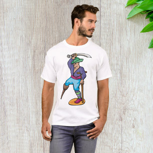 Pirat mit Holzbein und Schwert T-Shirt