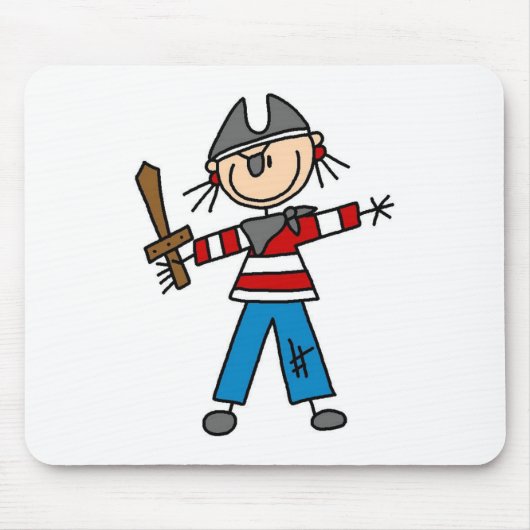 Pirat mit Klinge Mousepad (Vorne)