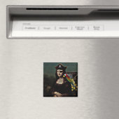 Pirat Mona Lisa mit Augenklappe Magnet (In Situ (Geschirrspüler))