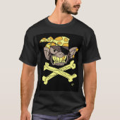 Pirat Monkeys Flaggen-Gelb T-Shirt (Vorderseite)