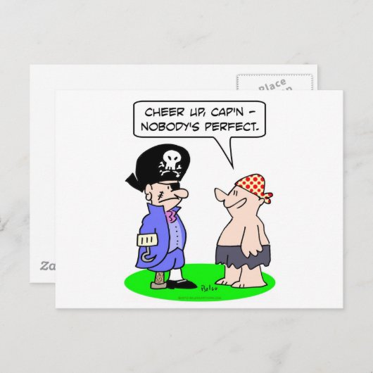 Pirat Nadeln perfektes Augenpflaster mit Beinhaken Postkarte (Vorne/Hinten)