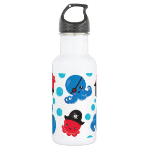Pirat Oktopus, Oktopus-Muster, Meerestiere Edelstahlflasche