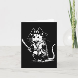 Pirat-Opossum Lustige Müllkatze Opossum Meme Karte