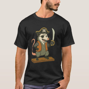 Pirat-Opossum Lustiger Halloween-Kostüm Opossum-Li T-Shirt