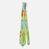 Pirat Parrot Bird Lovers Animals Navigatoren Krawatte (Vorderseite)
