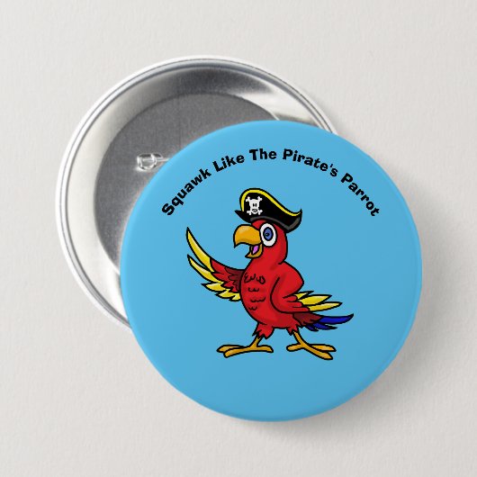 Pirat Parrot Button (Vorne & Hinten)