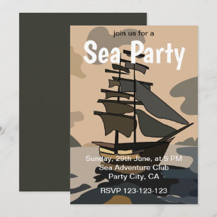 Pirat Piratenschiff Abenteuer Pirat Meer Party Einladung