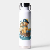 Pirat-Pudel � Lustiger Hund Trinkflasche (Vorne)