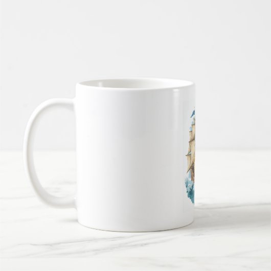 Pirat Pudel � Lustiger Seemann Kaffeetasse (Links)