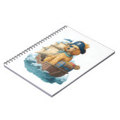 Pirat Pudel � Lustiger Seemann Notizblock (Linke Seite)