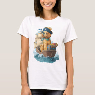Pirat Pudel � Lustiger Sehund T-Shirt