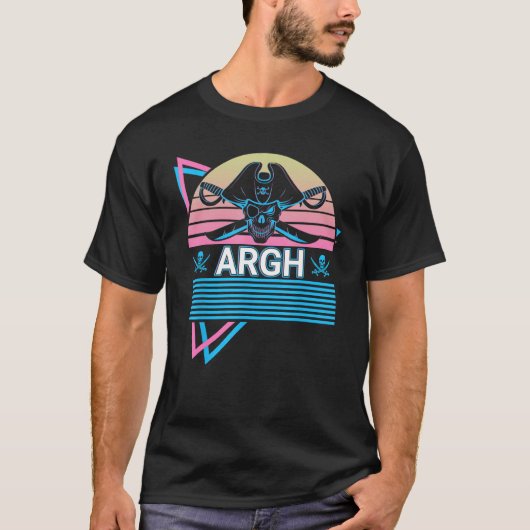 Pirat Retro Argh T-Shirt (Vorderseite)
