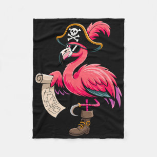 Pirat Rosa Flamingo Lustiger Halloween-Party-Kostü Fleecedecke