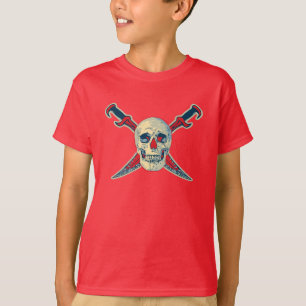 Pirat (Schädel) - grundlegender das Hanes Tagless T-Shirt