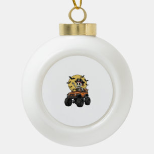 Pirat-Skelett-Monster-Truck-Halloween-Design_1 Keramik Kugel-Ornament