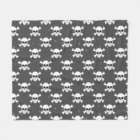 Pirat Stil - Totenkopf Muster Fleecedecke (Vorderseite (Horizontal))