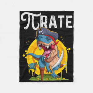 Pirat T-Rex Pi Rate Dino Pi Rate Mathe Geek Lustig Fleecedecke