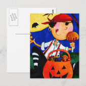 Pirat und Kürbis Postkarte (Vorne/Hinten)
