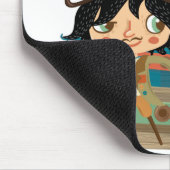 Pirat und Piraten-Schiff Mousepad (Ecke)