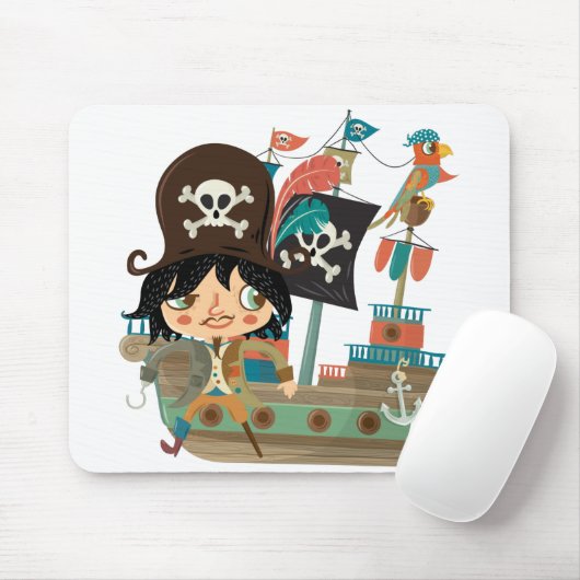 Pirat und Piraten-Schiff Mousepad (Mit Mouse)