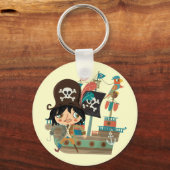 Pirat und Piraten-Schiff Schlüsselanhänger (Vorderseite)
