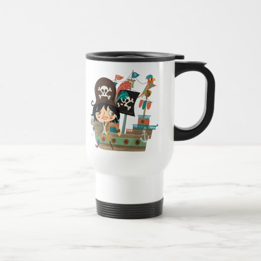 Pirat und Piratenschiff Reisebecher (Rechts)