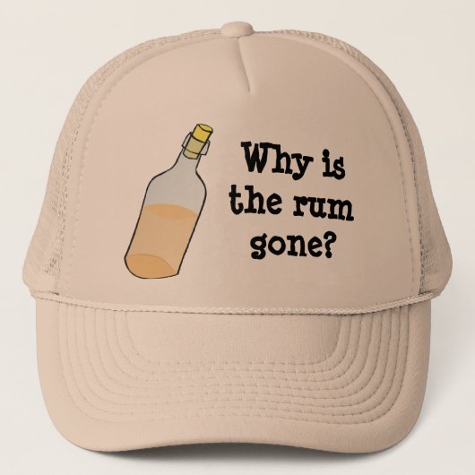 Pirat und Rum Truckerkappe (Vorderseite)