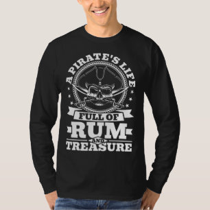 Pirat voller Rum und Schätze gekreuzte Schwerter F T-Shirt